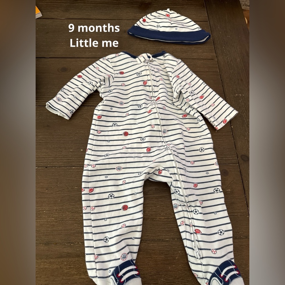 TWO!!! “Little Me” brand pajamas for boys. size 9 months